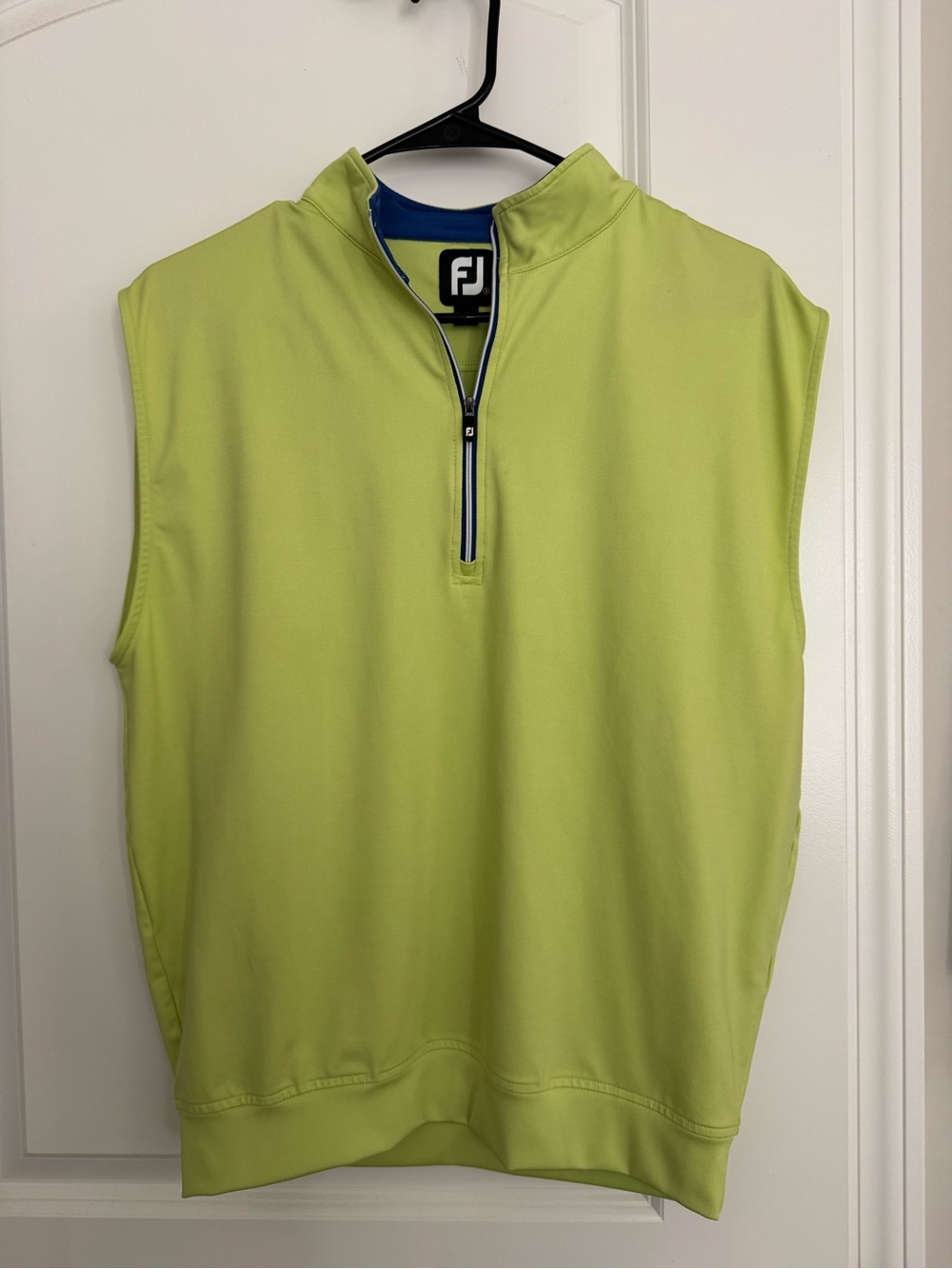 FootJoy Men’s Lime Green Sleeveless Quarter-Zip Golf Vest